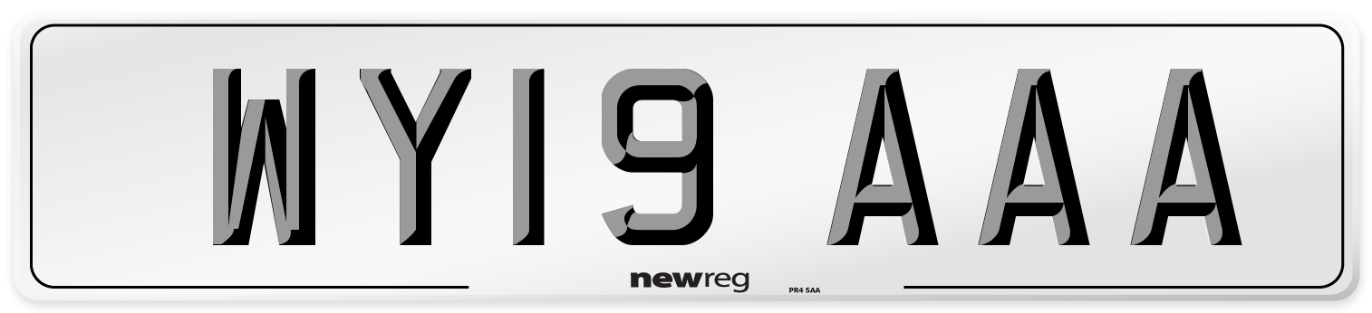 WY19 AAA Number Plate from New Reg
